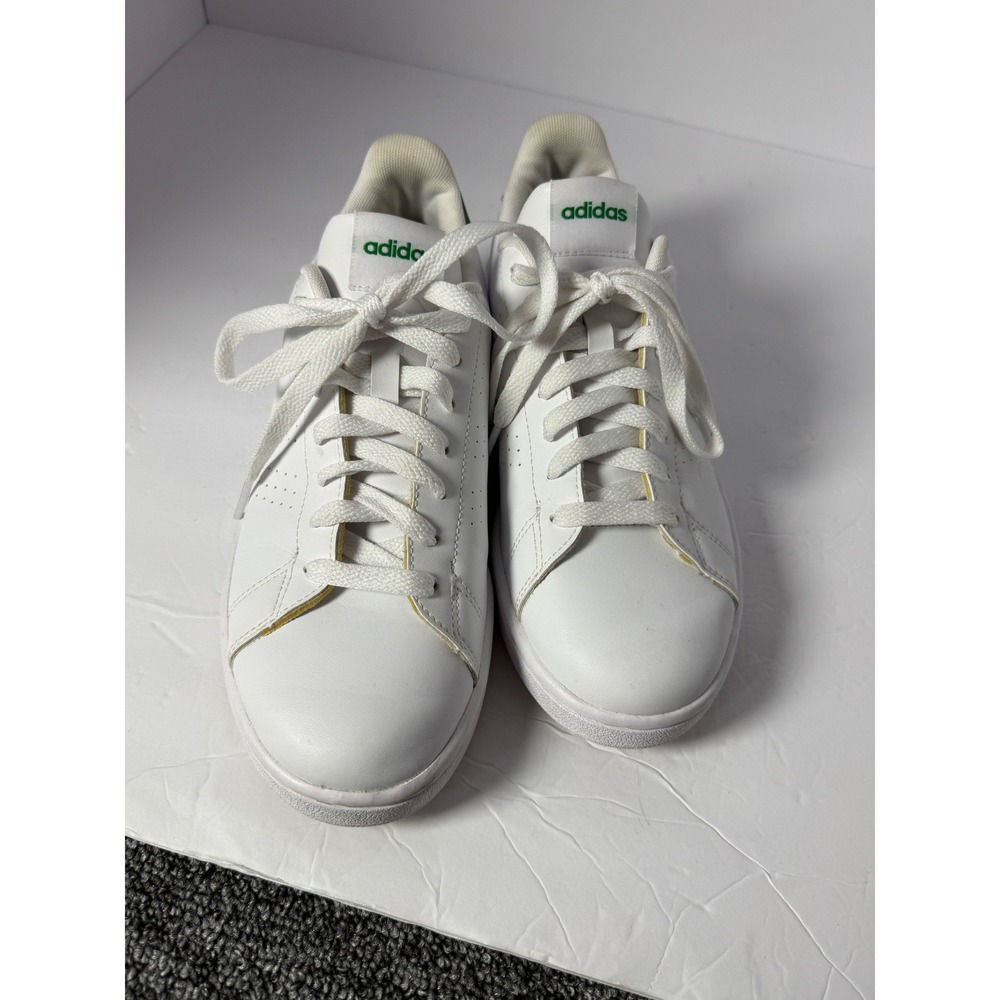 Adidas Grand Court Base 2.0 Mens Shoes White Green GZ5300 Size 7 Sneaker